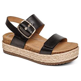 Aetrex Vania Leather Platform Sandal