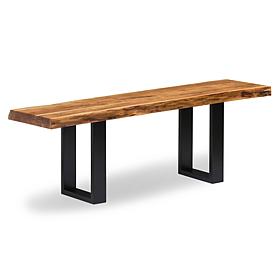 Alaterre Furniture Alpine 48" Entryway Bench with Live Edge