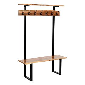 Alaterre Furniture Alpine 48" Live Edge Coat Rack with Bench