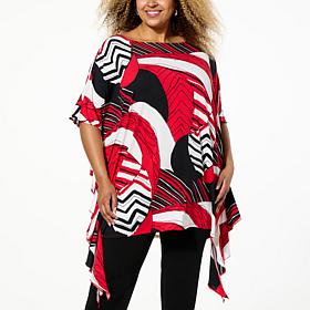 Allison Brown NY Side Ruffle Printed Top