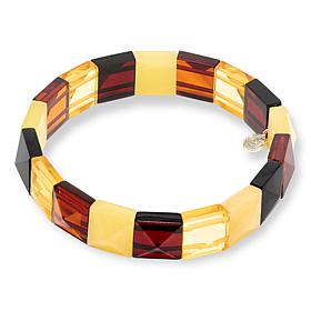 Amber Extraordinaire Multicolor Amber Stretch Bracelet