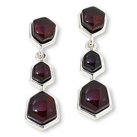 Amber Extraordinaire Sterling Silver Honeycomb Drop Earrings