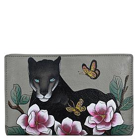 Anna by Anuschka Hand Painted Leather Two Fold Wallet