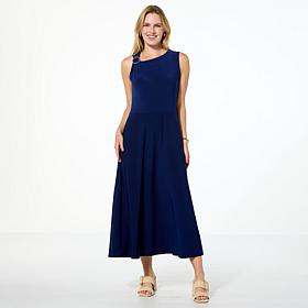 Antthony O-Ring Detail Sleeveless Midi Dress