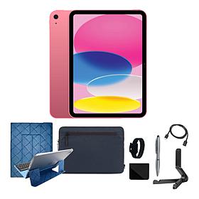 Apple iPad 11" 11th Gen Pink 128GB Wi-Fi Bundle w/Case & Voucher