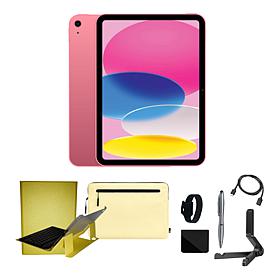 Apple iPad 11" 11th Gen Pink 256GB Wi-Fi Bundle w/Case & Voucher