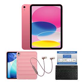 Apple iPad 11" 128GB Tablet w/ Puffer Case & Keyboard