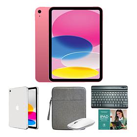 Apple iPad 11" Pink 512GB Tablet with Ombre Case & Keyboard