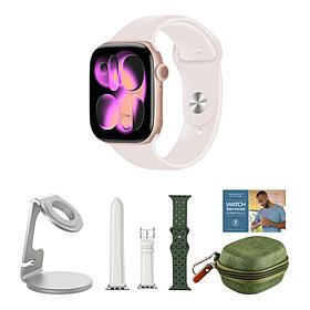 Apple Watch Series 11 Rose Gold 46mm with 2 Bands & Accessories S/M