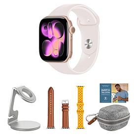 Apple Watch Series 11 Rose Gold 46mm with 2 Bands & Accessories M/L