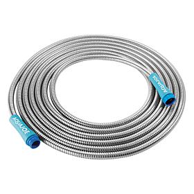 Aqua Joe 25' 0.5-inch Heavy-Duty Spiral Stainless Steel Garden Hose