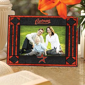 Art Glass Horizontal Picture Frame - Houston Astros