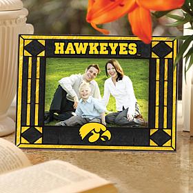 Art Glass Horizontal Picture Frame - Iowa Hawkeyes