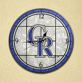 Art Glass Wall Clock - Colorado Rockies