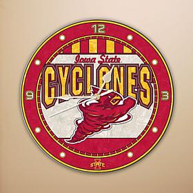 Art Glass Wall Clock - Iowa State University