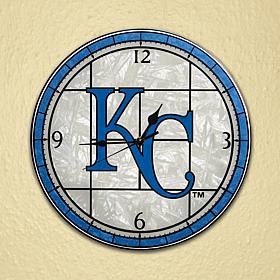 Art Glass Wall Clock - Kansas City Royals