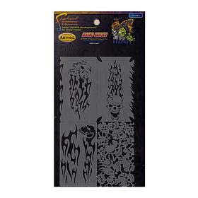 Artool Skullophenia Nano Series Templates Card of 4 2" x 3.5" Stencils