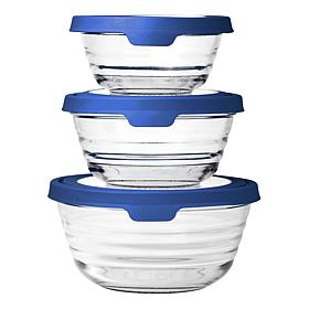 "As Is" Anchor Hocking 6-piece Set of Glass Bowls with Lids