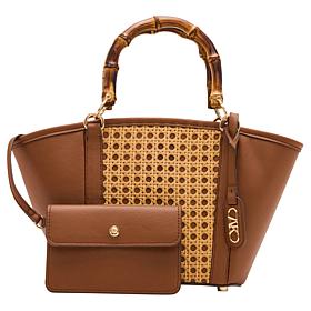 "As Is" Anne Klein Straw Tote Handbag