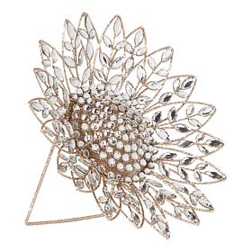 "As Is" august & leo 10.5" Jeweled Sunflower Table Top Décor