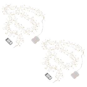 "As Is" august & leo 6.5' LED Pearl & Crystal String Lights Set of 2