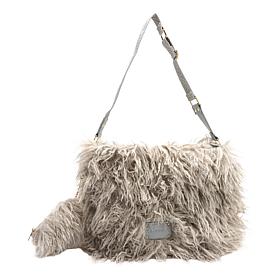 "As Is" Bearpaw Curly Faux Fur Hobo Bag