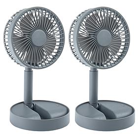 "As Is" Bell + Howell Foldaway Collapsible Fan - 2-pack