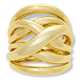 "As Is" Bellezza Bronze Polished Multi-Row Illusion Ring
