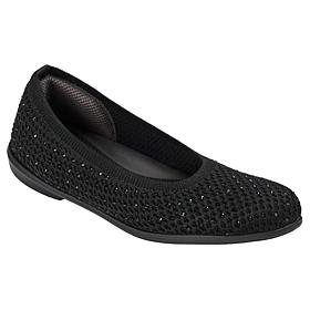 "As Is" BZees Kallie Mesh Knit Rhinestone Flat