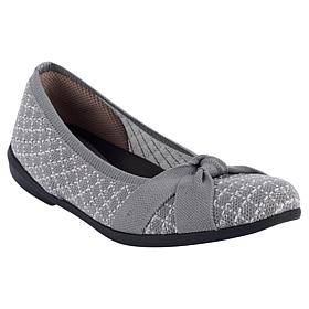 "As Is" BZees Kissed Plaid Knit Ballerina Flat