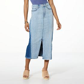 "As Is" C Wonder Denim Godet Skirt