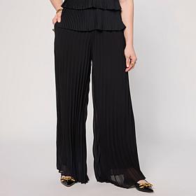 "As Is" C Wonder Fully-Lined Pleated Palazzo Pant