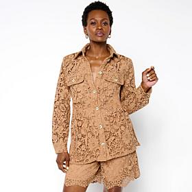 "As Is" C Wonder Lace Safari Jacket