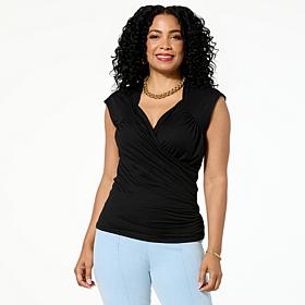 "As Is" C Wonder Travel Jersey Knit Surplice Top