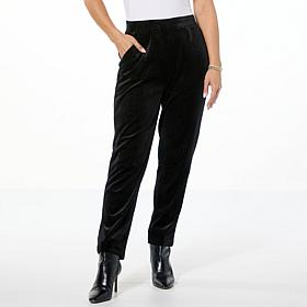 "As Is" C Wonder Velvet Pull-On Cigarette-Leg Pant