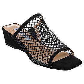 "As Is" Charles by Charles David Noolie Open-Toe Rhinestone Wedge