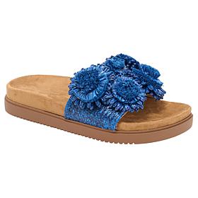 "As Is" Charles David Palms Flower Slide Sandal