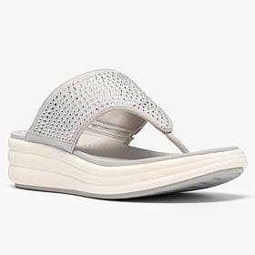 "As Is" Clarks Cloudsteppers Drift Jaunt Toe Post Sandal