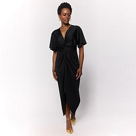 "As Is" Colleen Lopez Front Drape Pullover Dress