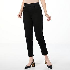 "As Is" Colleen Lopez Pull-On Slim Leg Denim Pant