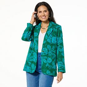 "As Is" Colleen Lopez Woven Eyelet Blazer