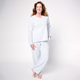 "As Is" Comfort Code 2-piece Marshmallow Knit Top & Pant Lounge Set