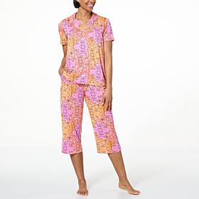 "As Is" Comfort Code Soft & Light Notched Collar 2-piece PJ Set Petite