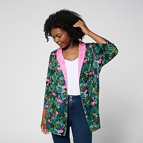 "As Is" Comfort Code Soft & Light Twin Print Cardigan