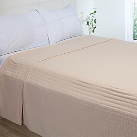 "As Is" Concierge Collection 100% Cotton Herringbone Rib Blanket 