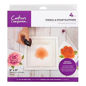 "As Is" Crafter's Companion 4-Piece Stencil and Stamp Platform