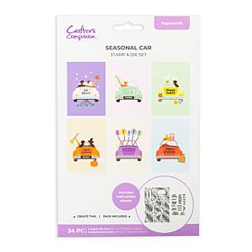 "As Is" Crafter's Companion Seasonal Car Stamp and Die Set