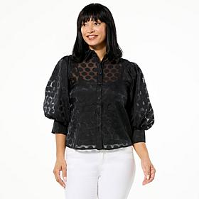 "As Is" Curations x Amy Morrison Burnout Polka Dot Top & Cami