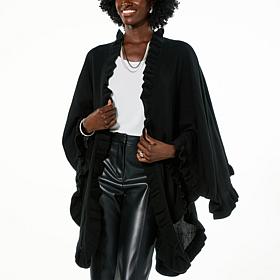 "As Is" Curations x Debbie Denmon Jacquard Knit Poncho Topper