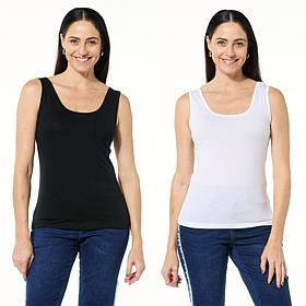 "As Is" DG2 by Diane Gilman 2-pack U-Neck Tank